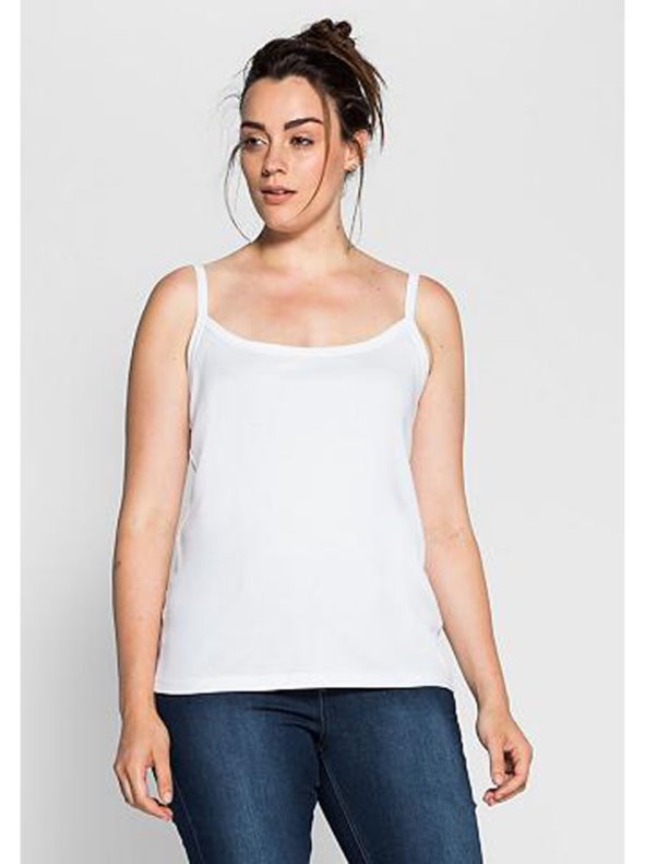 Lleno bolsillo patrocinado Camiseta top básica mujer tallas grandes SHEEGO - Venca - 027105