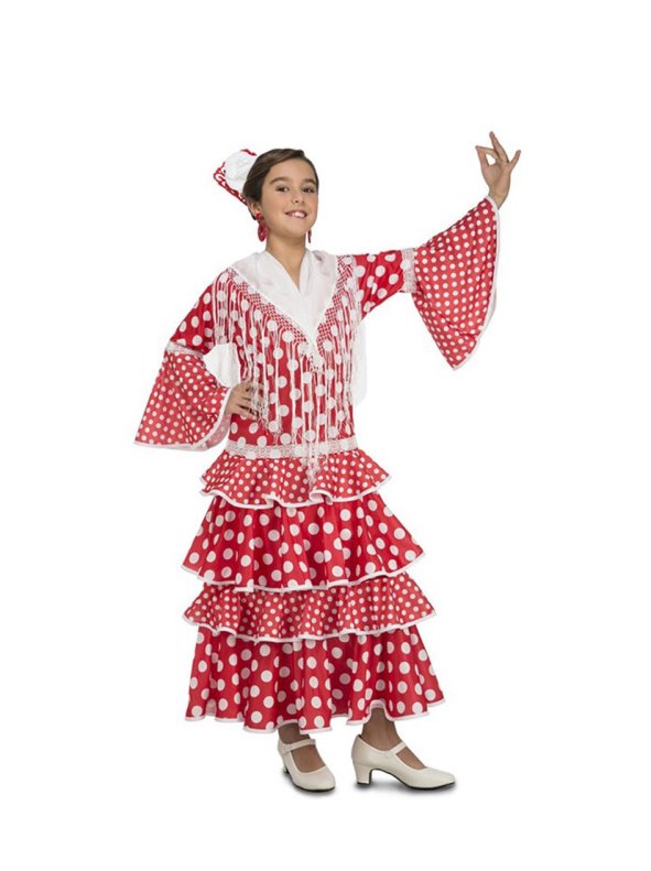 Molestia guerra Plano Disfraz inspirado en traje flamenca Sevilla para niña - Venca - MKP000013824