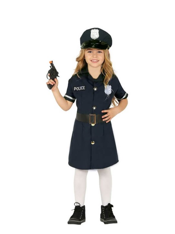 mucho cable Moda Disfraz de Policía Local para niña - Venca - MKP000015012