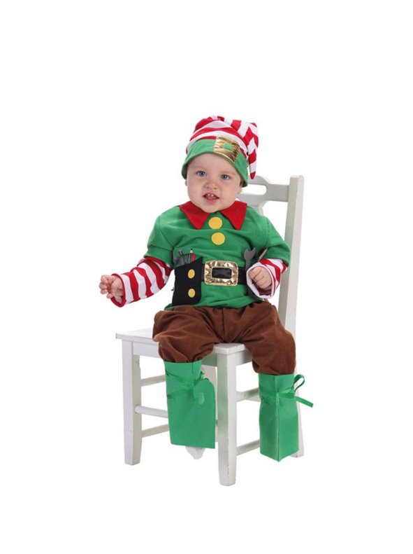 Ecología Oh querido raya Disfraz de Elfo ayudante de Santa Claus para bebé - Venca - MKP000017414