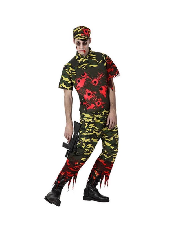 Encogimiento limpiar retirada Disfraz de Militar Zombie para hombre - Venca - MKP000021963