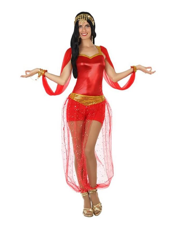 Atar Correspondiente a banco Disfraz de Bailarina Árabe rojo para mujer - Venca - MKP000022255