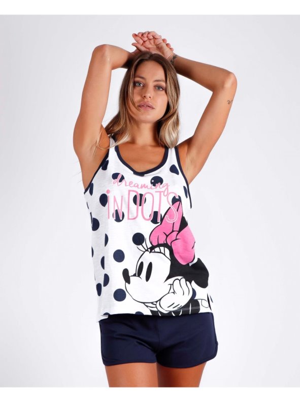Disney Camisón Mujer Tirantes Mickey y Minnie 